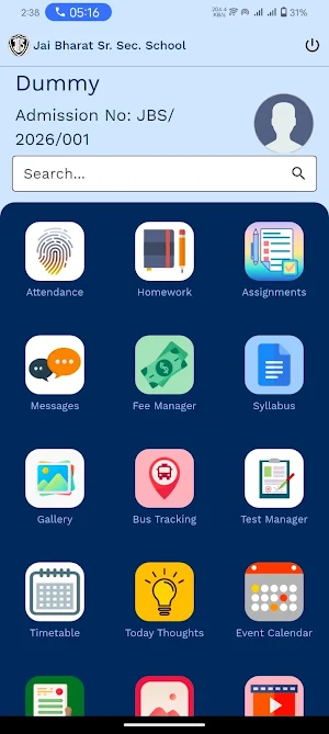 PARENT APP- JBSSS ASSAN Screenshot 3