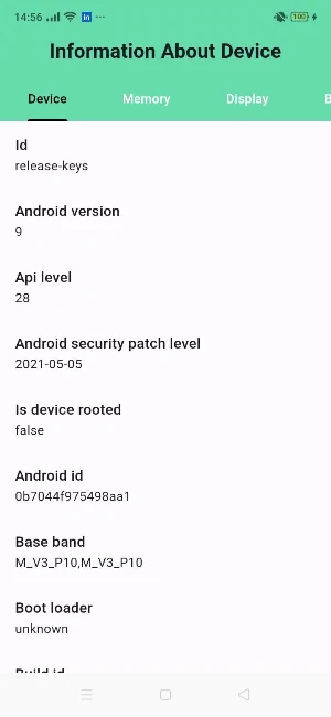 Device Information Screenshot 2