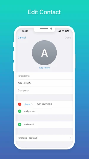 Contacts Phone 15, OS 17 Screenshot 2