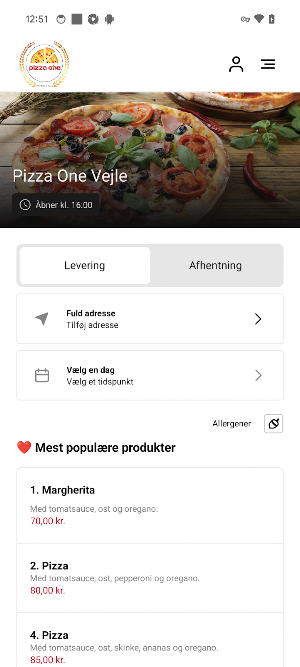 Pizza One Vejle Screenshot 0
