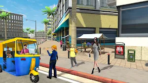 indian city tuk tuk rikshaw 3d Screenshot 1
