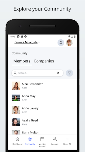 University CoWork Members Screenshot 1
