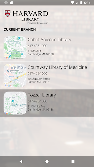 Harvard Library Checkout Screenshot 1