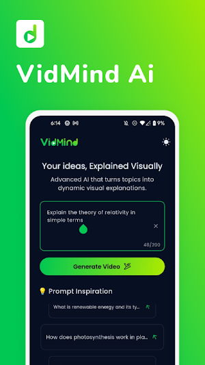 Vidmind Ai video generator Screenshot 0