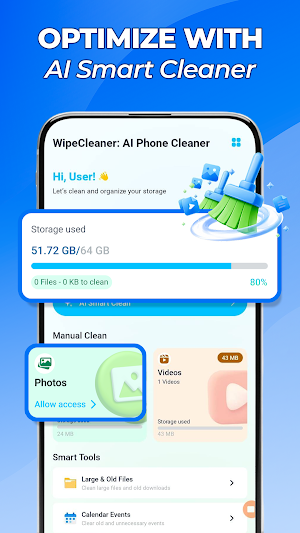WipeCleaner: AI Phone Cleaner Screenshot 0