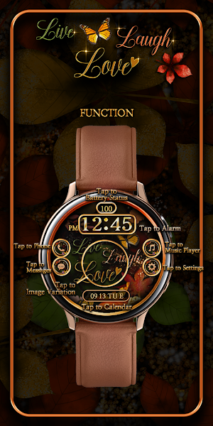 Love Autumn Leaves_Watchface Screenshot 1
