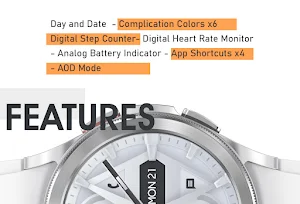 Dream 72 - White Watch Face Screenshot 1