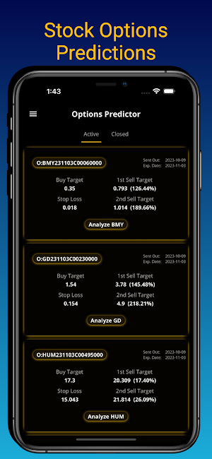 Day Trading Options Predictor Screenshot 0