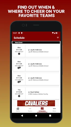 CHMS Cavaliers Screenshot 1