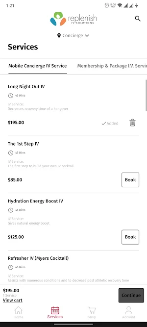 Replenish IV Solutions Screenshot 2