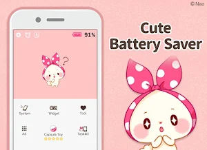 Battery Saver & Battery Widget : Mochizukin-chan Screenshot 0