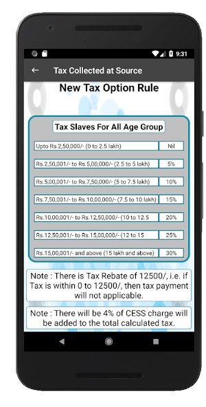 Income Tax Calculator - India Screenshot 2