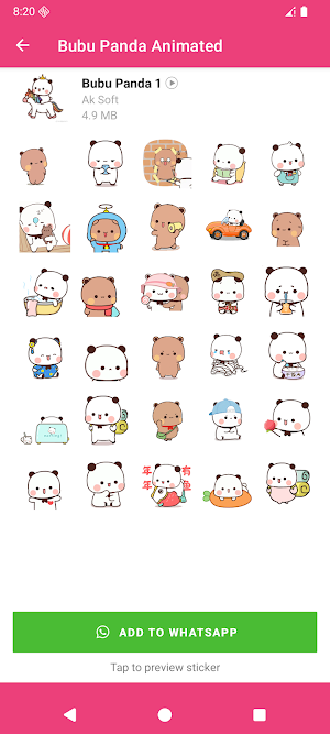 Bubu Panda Animated Pack Screenshot 3