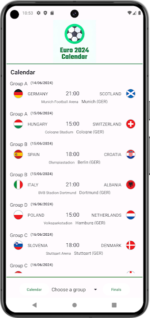 Euro 2024 Calendario Screenshot 1