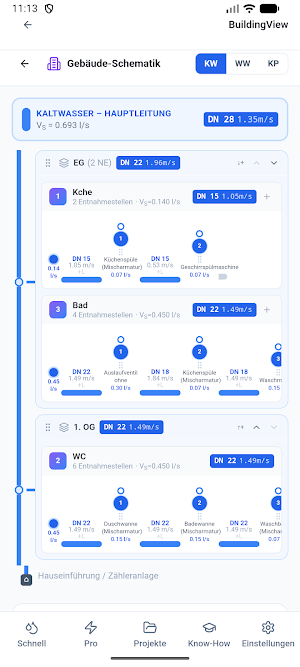 Trinkwasserdimensionierung Screenshot 3