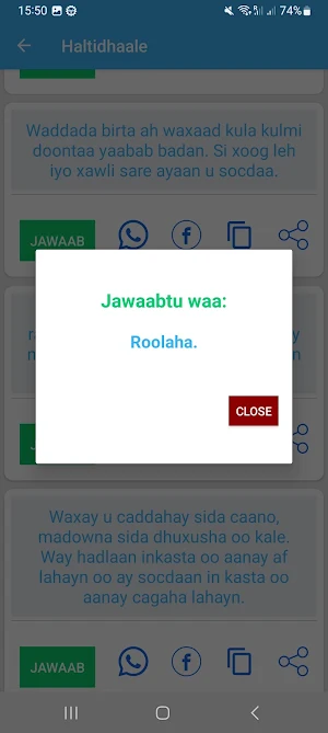 Somali Riddles - Halxidhaale Screenshot 2