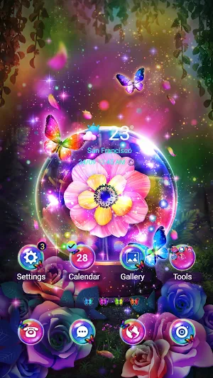 Magical Flower Ball- Wallpaper Screenshot 0