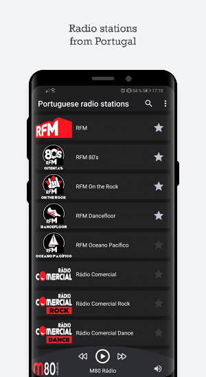 Portuguese radio stations - rádios de Portugal Screenshot 0