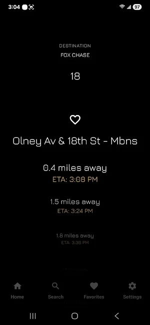 Philly SEPTA Bus App Screenshot 0