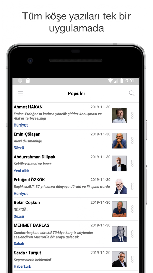Yazar Takibi -  Köşe Yazıları Screenshot 0