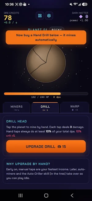 Core Breaker: Idle Space Miner Screenshot 1