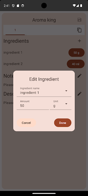 Cook Log Screenshot 3
