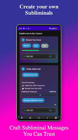 Subliminal Audio Creator Screenshot 1