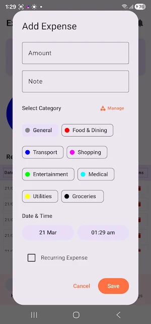 Smart Expense Tracker Screenshot 2