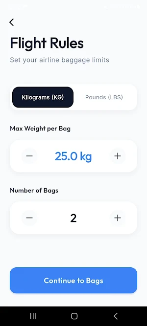 Luggage Balancer Screenshot 1