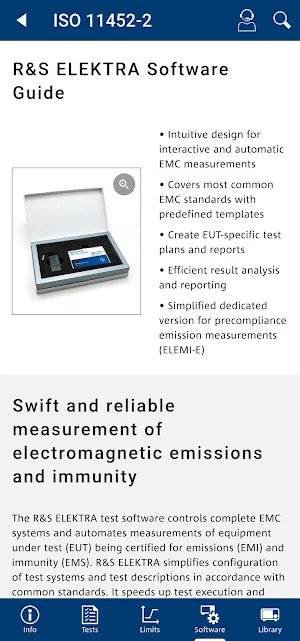 R&S EMC Navigator Screenshot 0