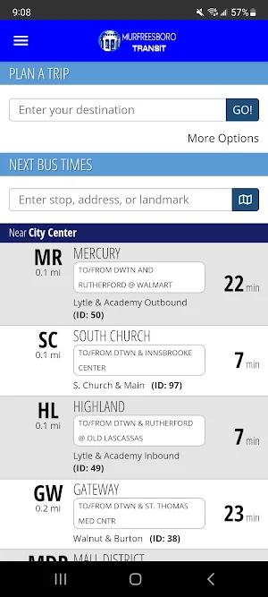 Murfreesboro Transit Screenshot 1