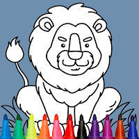 Cute Lion Coloring Book