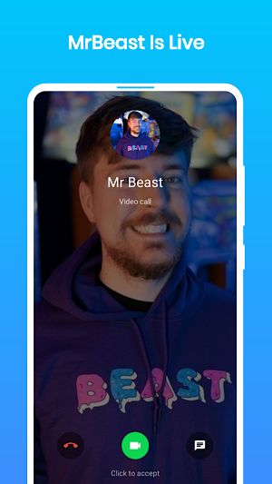 MrBeast Video Call : Fake Call Screenshot 1