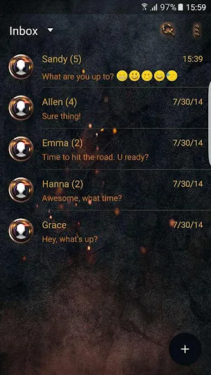 Extreme metal Next SMS skin Screenshot 2