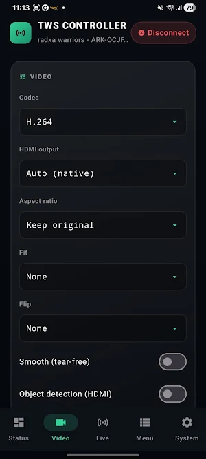 TWS Controller Screenshot 2