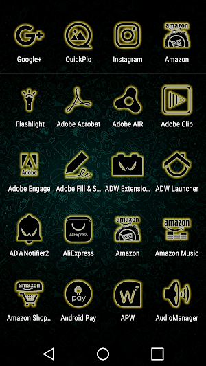 Glowist Yellowish - Icon Pack Screenshot 1