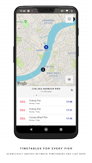 London River Bus Times and Map - Thames Commuter Screenshot 1