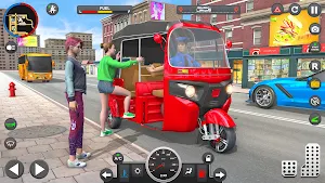 TukTuk Auto Rickshaw Taxi Game Screenshot 0