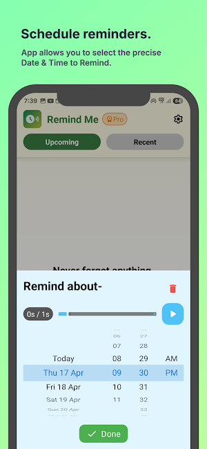 Remind Me (using Call) Screenshot 1