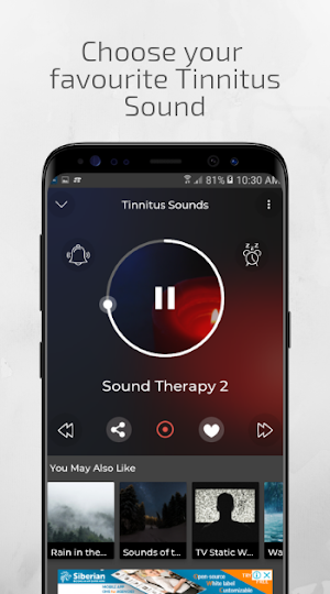 Tinnitus Sound Therapy  Calmer White Noise Screenshot 2