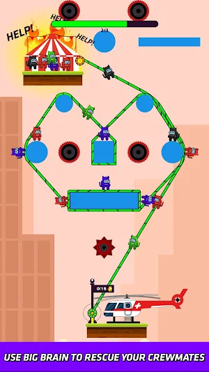 Rope Hero Rescue: Brain Game Screenshot 3