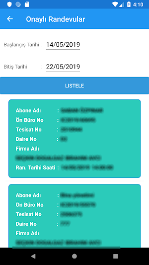 Gasline Mobil Randevu Screenshot 3