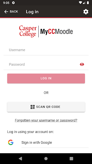 MyCCMoodle Screenshot 1
