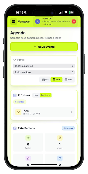 AtletaGo - Gestão de Futebol Screenshot 2