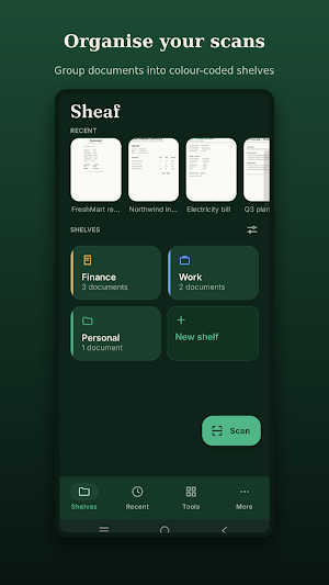 Sheaf - Scan to PDF & Sign Screenshot 1
