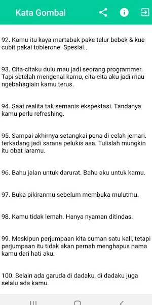Kata Gombal Cerita Cinta Screenshot 1