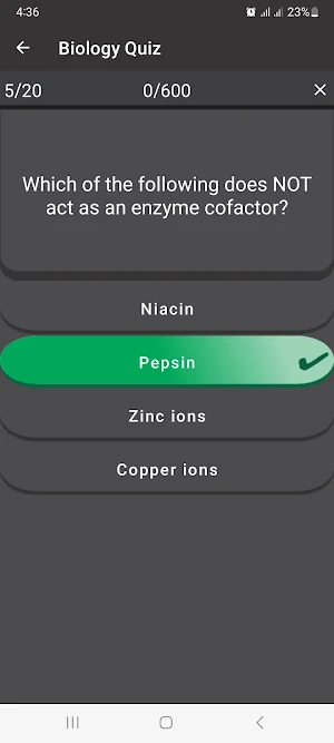 Biology grade 11th quiz Screenshot 2