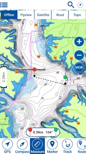Lake Shelbyville Offline Chart Screenshot 0