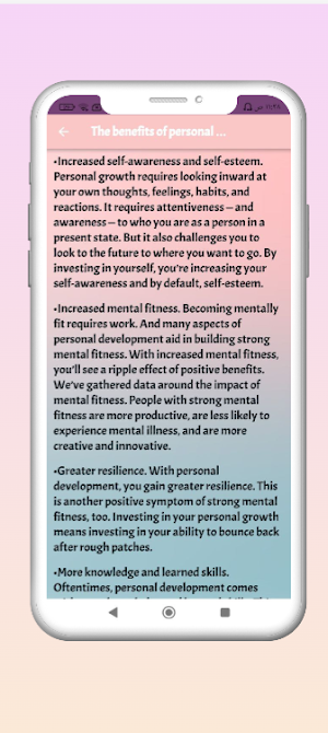 Personal Development Screenshot 3