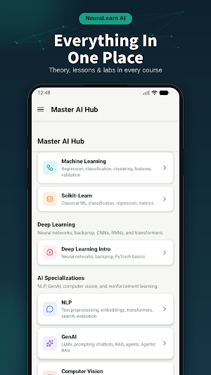 NeuraLearn AI: ML & GenAI Screenshot 1